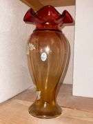 Fenton hand painted, artist signed vase, 1228/2500