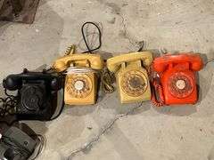 Vintage rotary telephones