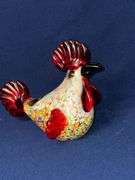 Home Accents glass rooster, mottled color body