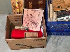 Woodburning tools, books, etc.
