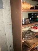 Metal shelf and contents
