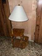 Floor lamp with table