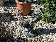 Concrete rooster, 20" T