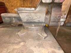 Babco 8" bench vise on home made steel stand