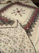 Queen size bedframe and comforter and pillow shams