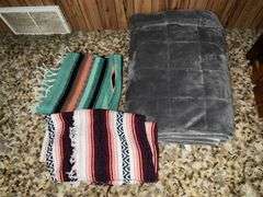 Pair of southwestern blankets
