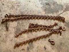 3/8" chain 8' L, hooks on both ends