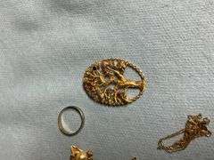 10K gold pendants and ring