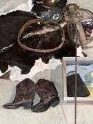 Branding iron, kid's cowboy boots
