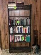 Wooden bookcase, CONTENTS NOT INCLUDED