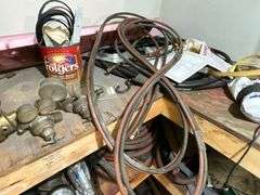 Gauges, box fans, tractor lights, barrel half full of car wash soap, etc.