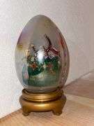 Buon Natale hand decorated egg on stand