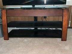 Glass TV stand