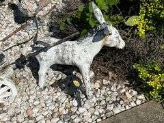 Concrete donkey and cart