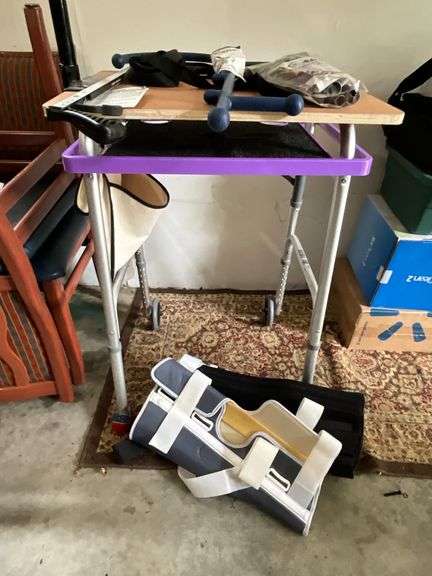 Walker, grabber, fold up cane, walker tray, image