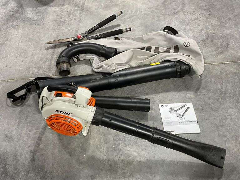 Stihl SH86C gas-powered blower and vacuum attachment image