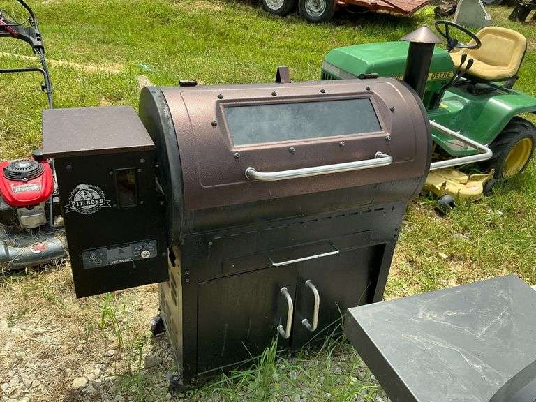 Pit Boss pellet grill on wheels, works per seller image