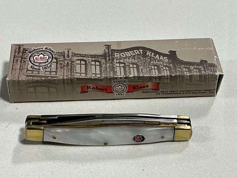 Robert Klaas 3-blade knife mother of pearl handle image