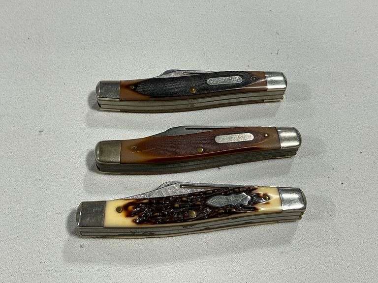 3 Schrade used pocket knives image