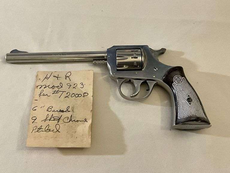 Harrington & Richardson Model 923, 9-shot revolver, 6" barrel, chrome plated image