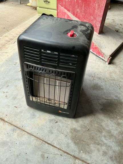 Mr. Heater propane heater with 15 lb. bottle, almost empty image