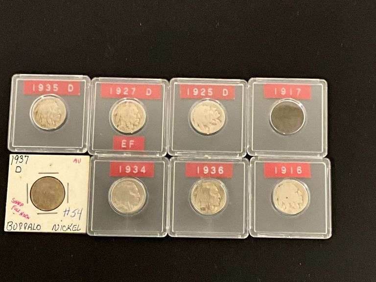 8 Buffalo nickels image