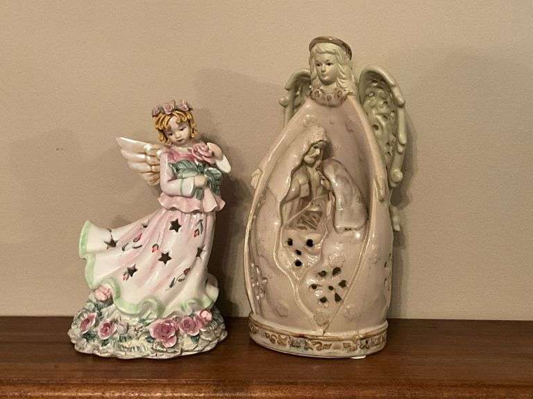 Pair of angel candleholders image