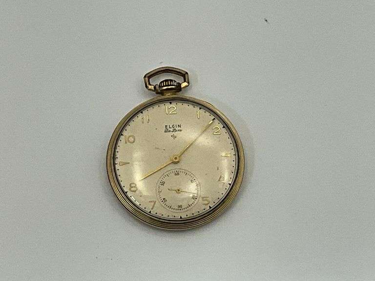 Elgin DeLuxe open face pocket watch image
