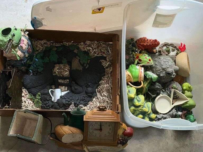 Frog decorations, Kermit mug, yard art, birdhouse, etc. image