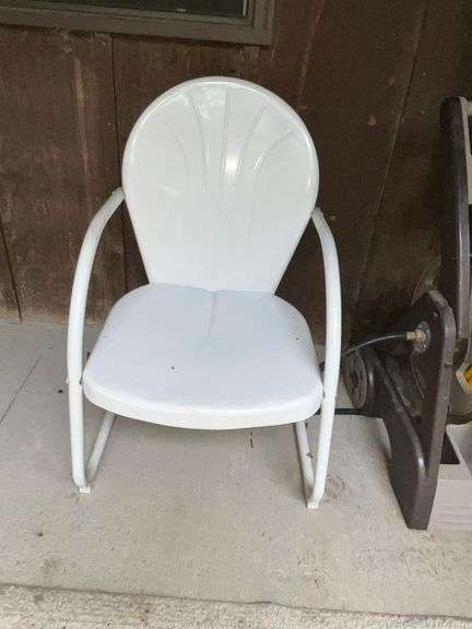 Metal lawn chair image