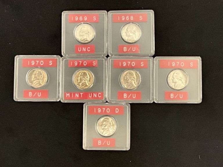 7 Jefferson nickels image