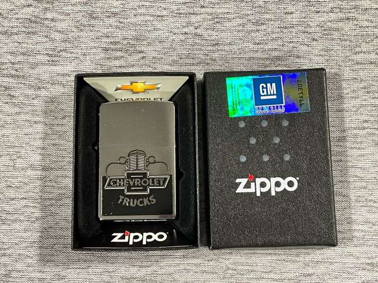 Zippo Chevrolet Trucks lighter in original box image