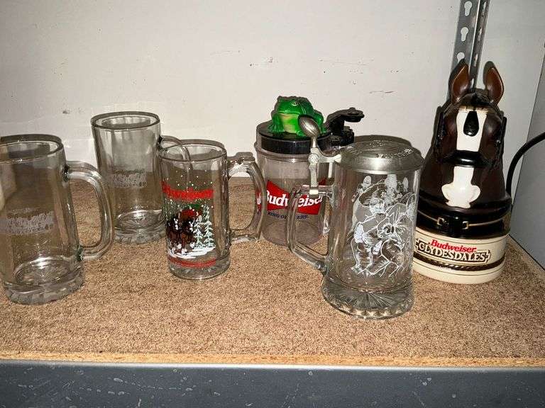 Budweiser steins and mugs image