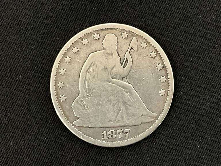 1877 seated liberty half dollar image