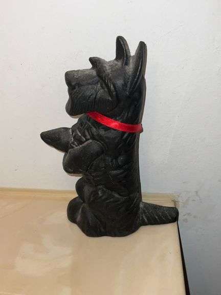 Cast Scottie dog door stop image