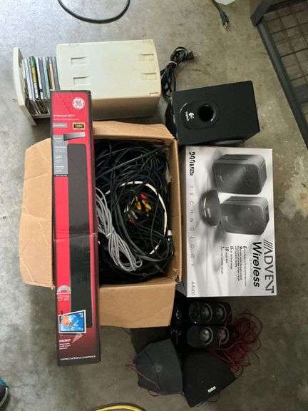Advent wireless stereo speakers AW400, GE HDTV output enhancer image