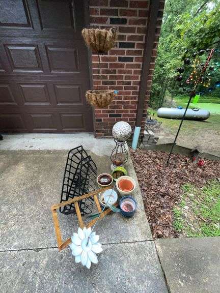 Planters, gazing ball stand, etc. image