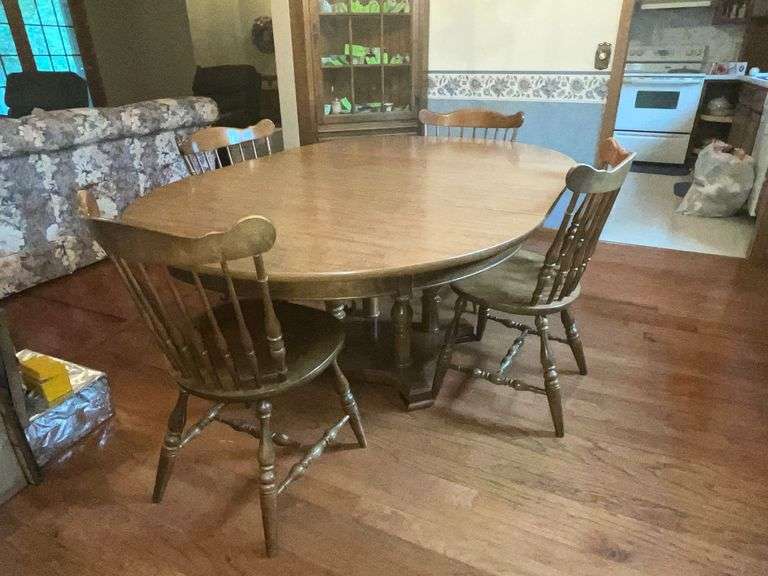 Dining table, 70 1/2" x 48" including (2) 11 1/2" W image