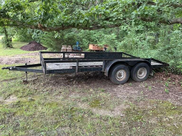 16' car trailer, 2" bulldog hitch, 77" between rails, ramps image