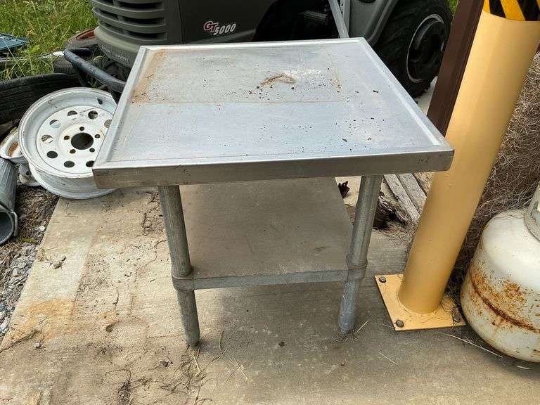 Stainless steel table image
