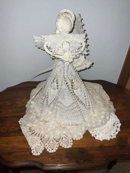 Crocheted doily angel image