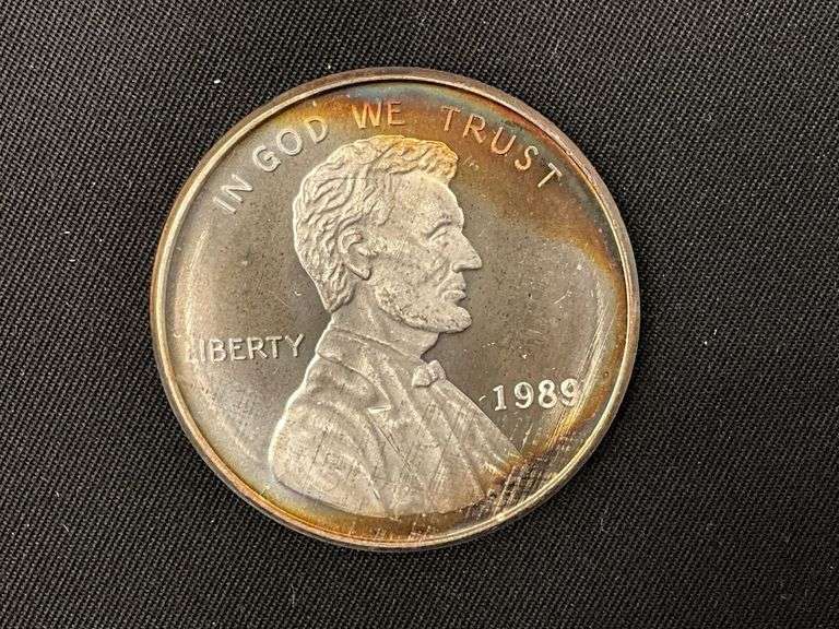 1989 Lincoln one troy ounce silver .999 fine image