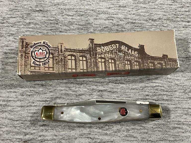 Robert Klaas 3-blade knife mother of pearl handle image