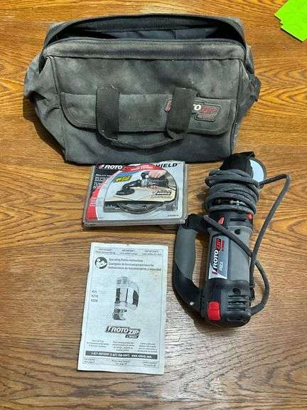 Bosch roto zip tool with accessories in carrying bag image