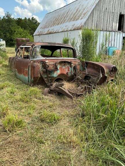 1955 Chevrolet 2-door sedan body, radiator image