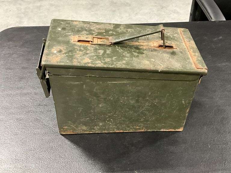 Metal ammo box, shows a little rust image