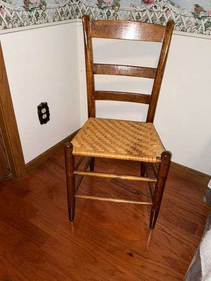 Cane bottom ladder back chair image