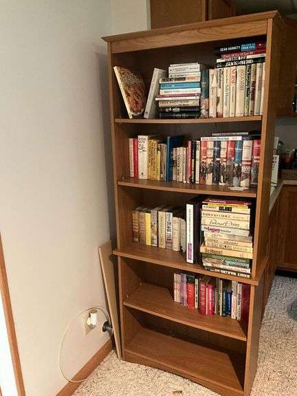 Pressed wood book case, 30" W x 12" D x 71" T image