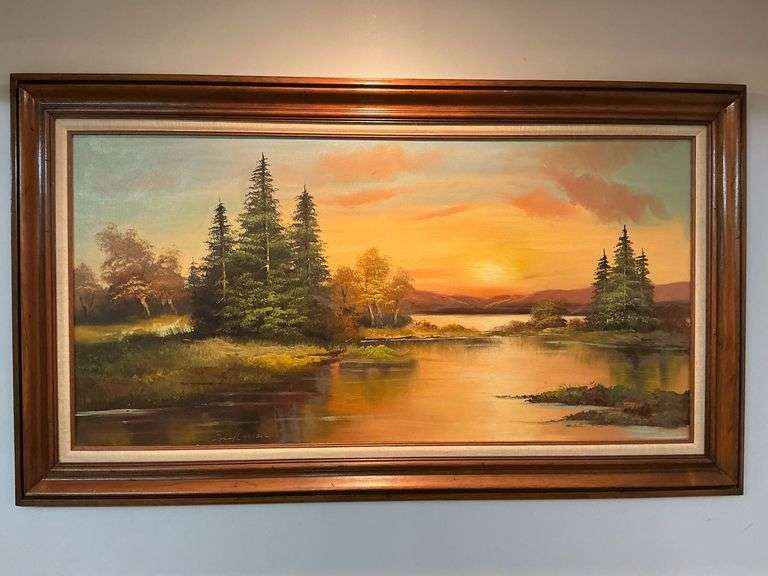 Oil on canvas painting image