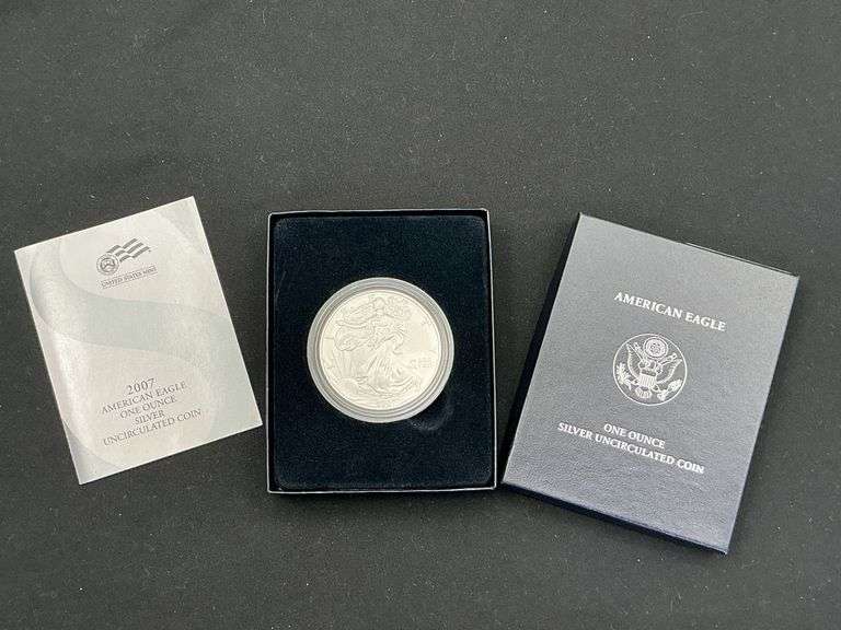 2007 American Eagle one ounce silver uncirculated coin image